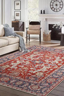 Keen Home Design 5x7 Rug - Machine Washable Area Rug with Non-Slip Backing, Ideal for Living Room, Dining Room, Bedroom - Vintage, Easy Clean, Durable, Low Pile Rug - (5' x 7') by CozyNest Decor