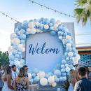JOYIN 150 Pcs Pastel Blue Balloons, Different Sizes 18 12 10 5 Inch Pastel Blue Latex Balloon Arch Kit with Instruction for Birthday Party Graduation Wedding Holiday Decoration by TinyTreasures Baby Boutique
