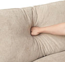 JACH Sectional Couches for Living Room, Cloud Sectional Couch with Deep Seat, Love Seat Modular Sofa with Chaise Ottoman, Covers Removeable & Washable, Sofas Furniture for Living Room, Khaki by CozyNest Decor