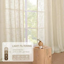 LAMIT Natural Linen Curtains 80 inches Long 2 Panels Set, Bronze Grommet Thick Doorway Curtains Privacy Assured with Light Filtering for Bedroom/Living Room, 34 x 80 Inch, Linen by CozyNest Decor