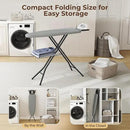 Yaheetech Ironing Board, Compact Iron Board with Cord Holder, Steam Iron Rest and Bottom Storage Tray, 9 Adjustable Heights & 3 Layer Cover, Folding Heavy Duty Ironing Board 52X14, Gray by CozyNest Decor