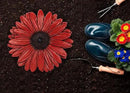 NAT & Jules Gerbera Daisy Flower Shaped Dimensional Indoor Outdoor 12 inch Cast Resin Decorative Garden Stepping Stone, Patio, Walkway Sculpture Yard Art, Red by CozyNest Decor