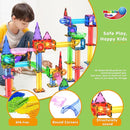 PicassoTiles 150pc Magnetic Marble Run Track Set STEM Construction Toy with Slides Ramps and Tubes Educational Magnet Tile Building Kit Kids Age 3 Plus Learning Gift for Boys Girls Preschool PTG150 by TinyTreasures Baby Boutique