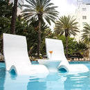 Ledge Lounger - Signature Chair - Inside Pool & Sun Shelf Lounge Chair - Designed for Shallow Shelves Up to 9” - Compatible with All Pool Types - Poolside & Sun Deck Tanning - Set of 2 - White by GreenHaven Gardens