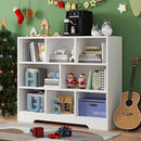 Book Shelf, 8 Cubes Storage Organizer, 3-Tier Open Shelf Wooden Bookcase, Freestanding White Bookshelf Cube Shelf for Bedroom, Living Room by CozyNest Decor