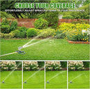 WEMADE Heavy Duty Metal Pulsating Sprinklers for Yard - 360 Degree Roating Automatic Water Sprinkler for Lawn with Metal Base, Impact Sprinklers for Large Area Covers Up to 85‘ Diameter by GreenHaven Gardens
