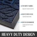 Yimobra Welcome Front Door Mat Outdoor, Heavy Duty Sturdy Non Slip Doormats, Rubber Backing, Low-Profile Entrance Rugs, Absorbent Resist Dirt, Easy Clean Patio Garage Floor Mats, 60X36 Inch, Blue by CozyNest Decor