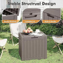 32 Gallon Deck Box Lockable Resin Indoor Outdoor Storage Box waterproof Outdoor Container for Patio Furniture, Pool Accessories, Cushions, Garden Tools, Sports Equipment by CozyNest Decor
