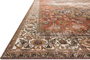 Loloi Layla Collection LAY-05 Ocean/Multi 3'-6" x 5'-6" .13" Thick Accent Rug, Soft, Durable, Vintage Inspired, Distressed, Low Pile, Non-Shedding, Easy Clean, Printed, Living Room Rug by CozyNest Decor