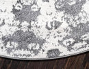 Unique Loom Rosso Collection Vintage, Geometric, Bohemian, Traditional, Distressed, Southwestern Area Rug, Round 3' 3" x 3' 3", Light Gray/Ivory by CozyNest Decor