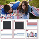 Waterproof Picnic Mat, Outdoor Camping Oversized Field Blanket. Portable Thickened Camping Blanket, Suitable for Beach, Camping, Music Festival, Party, Outdoor Adventure. (Red&Blue&White, 80”x60”) by TinyTreasures Baby Boutique
