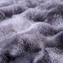 UKELER Soft Faux Fur Throw Blanket 50''x60'' Dark Grey Reversible Shaggy Blanket Plush Thick Fluffy Blankets Throws for Bed, Couch, Sofa, Office, Camping by CozyNest Decor