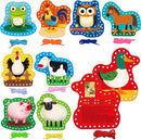 9 PCS Kids Lacing Cards, 9 Double Sided Farm Animals Sewing Cards with 9 Colorful Laces, Educational & Learning Toys for Preschoolers, Kids Ages 3+ by TinyTreasures Baby Boutique
