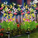 Solar Garden Lights Outdoor Waterproof,2 Packs Solar Swaying Butterfly Lights Decor,Gardening Butterfly Gifts for Mom Women,Solar Flowers Plant Lights Decorative Stakes for Yard Patio Lawn Pathway by GreenHaven Gardens