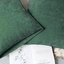 CaliTime Throw Pillow Covers Decorative 20 X 26 Inches Pack of 2 Cozy Chenille Standard Pillow Shams Cases for Couch Sofa Bed Living Room Home Dark Green by CozyNest Decor