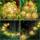 Honoson 3.9 Inch Solar Globe Lights Outdoor Waterproof, Solar Balls for Garden Cracked Glass Ball, Ground Landscape Garden Decor for Patio and Yard Lawn Backyard (4 Pieces) by GreenHaven Gardens