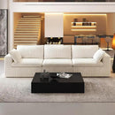 118" 3-Seater Cloud Sofa,Modular Sectional Couch,Modern Deep Seat Upholstered Couches with Plush Corduroy Fabric for Living Room Furniture,Bedroom and Apartment,No Assembly Required,White by CozyNest Decor