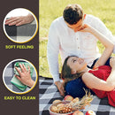 PortableAnd Picnic Blankets, 3 Layer Soft Fleece Blanket for Beach,Camping on Grass, Waterproof, Sandproof, Best Gift for Couple & Families, Black and Gray Checkered by TinyTreasures Baby Boutique