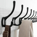 SKOLOO Farmhouse Style Large Wall Mounted Coat Rack-38.6'' Long, Pine Solid Wood Coat Hook Hanger - 10 Hooks for Hanging Clothes Robes Towels Coats by CozyNest Decor