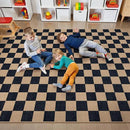 Lahome Checkered Easy Jute Rug, 9x12 Area Rug for Living Room Indoor Outdoor Carpet, Farmhouse Neutral Non Slip Non Shedding Stain Resistance Floor Carpet for Patio Dining Room Backyard by CozyNest Decor