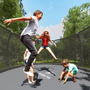 Trampoline 8FT 10FT 12FT 14FT 16FT, Recreational Trampolines with Enclosure Net and Ladder, Outdoor Anti-Rust Trampolines for Kids and Adults, ASTM Approved by TinyTreasures Baby Boutique