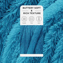 Bedsure GentleSoft Fluffy Bright Blue Throw Blanket Gifts for Women, Men, Soft Fleece Cozy Fuzzy Sherpa Plush Warm Minky Thick Faux Fur Throws for Couch, Blue Decor House Blanket Gifts for Her, 50x60 by CozyNest Decor