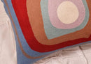 Kandinsky Modern Pillow Cover - Ruby Abstract Pillows | Contemporary Pillows | Mid Century Chair Cushions | Handmade Wool Size 18x18 by CozyNest Decor