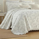 MarCielo 3-Piece 100% Cotton Bedspread Lightweight Quilt Coverlet Embroidery Farmhouse Bedding Set (Floral,Queen (98" X 90")) by CozyNest Decor