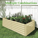 8x4x2 ft Outdoor Raised Garden Bed, Large Metal Planter Raised Beds, Planters for Outdoor Plants for Vegetables, Flowers, Herbs, Fruits, and Succulents.(4 Pcs,Yellow) by CozyNest Decor
