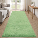2x6 Runner Rug for Bedroom: Fluffy Shag Soft Washable Rugs Small Fuzzy Plush Indoor Carpet for Hallway Bedside Dorm Kids Girls Boys Room (Sage Green, 2'x6') by TinyTreasures Baby Boutique