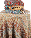 Boho Throw Blanket - Bohemian Fringe Tassels， for Bed Couch Soft ChairBlanket Double Sided (50"x70") (Khaki) by CozyNest Decor