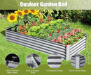 Domi Galvanized Raised Garden Bed, Outdoor Planter Garden Boxes Large Metal Planter Box for Gardening Vegetables Fruits Flowers, Silvery (8x4x1.5ft) by GreenHaven Gardens