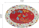 Bico Red Spring Bird Ceramic 16 inch Oval Platter, Microwave & Dishwasher Safe by CozyNest Decor