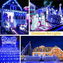 KNONEW Christmas Net Lights 360 LEDs 13ft x 9.8ft Outdoor Mesh Lights Connectable Waterproof 8 Modes & Timer Plug-in Net Fairy Lights for Bushes Garden Party Wedding Holiday,Blue by GreenHaven Gardens