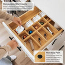 Premium Tea Bags and Coffee Pods Drawer Organizer – Small 9-Compartment Design with Removable Wall Inserts, Non-Slip Feet, 100% Sustainable Bamboo by CozyNest Decor