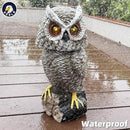 Solar Powered Garden Owl with Motion Detection, Rotating Head, Realistic Hoots and Silent Mode, Garden Sculpture, Plastic Owl Decoration for Home, Garden, Patio and Lawn by GreenHaven Gardens