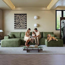 108" Sectional Couches for Living Room Modern Modular Sofa with L-Shape Couchs Upholstered Boneless Couch Deep Seat Sectional Couch with Chaise (Green, Left Facing Chaise+3Seaters+Ottoman) by CozyNest Decor