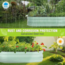 WORKPRO 2Pcs 4x2x1ft Galvanized Raised Garden Bed Set, Rust & Corrosion Protection, Easy Assembly, Safe Edge, Ideal for Vegetables & Flowers, Green by GreenHaven Gardens