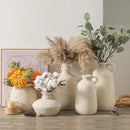 Ceramic Rustic Vase, 12.8" Large Flower Vases Home Decor Pottery Farmhouse Decorative Vase Boho Neutral Pampas Vases for Mantel Entryway Table Living Room Shelf Kitchen by CozyNest Decor