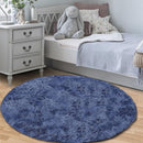 4FT Round Rug for Bedroom: Fluffy Shag Soft Washable Rugs Circle Small Fuzzy Plush Indoor Carpet for Living Room Nursery Playroom Dorm Kids Girls Boys Room (Navy Blue, 4'x4') by TinyTreasures Baby Boutique