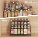 RCHYFEED Spice Rack Organizer for Cabinet Pantry,4 Tier Spice Rack Countertop, Depth Adjustable Spice Organization for Cabinet,Tierd Seasoning Organizer for Cabinet(Black, 1Pack) by CozyNest Decor
