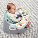 Infantino Music & Lights 3-in-1 Discovery Seat & Booster, Toddler Booster Seat for Dining Table or Kitchen Chair, Baby Activity Center & Snack Tray, Teal by TinyTreasures Baby Boutique