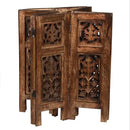 Lightnpro Handcrafted Wooden Round Accent Table - Vintage Farmhouse Octagonal Side End Table with Intricate Carvings for Living Room, Bedroom, Entryway - 18x18 Inch - Burnt by CozyNest Decor