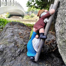 Garden Gnome Statue, Funny Climbing Ladder Gnomes Figurine Resin Sculpture Outdoor Decor for Patio Yard Lawn Porch Ornaments Gift by CozyNest Decor