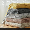 Longhui bedding Chunky Cotton Knit Throw Blanket for Couch, Sofa, Bed, or Chair, Decorative Breathable Fall Cable Knit Blanket 51 x 63 Inches, Medium Weight Black by CozyNest Decor