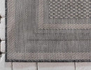 Unique Loom Outdoor Border Collection Area Rug - Soft Border (6' 1" x 9' Rectangle, Black/ Ivory) by GreenHaven Gardens