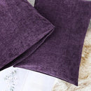 CaliTime Throw Pillow Covers Decorative 20 X 26 Inches Pack of 2 Cozy Chenille Standard Pillow Shams Cases for Couch Sofa Bed Living Room Home Plum Purple by CozyNest Decor