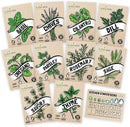 Culinary Herb Seeds Variety Pack: 10 Spice Herbs, Hydroponic Garden Indoors, Heirloom Planting Basil, Parsley, Sage, Thyme, Rosemary, Cilantro, Chives Dill Oregano, Summer Savory by Sustainable Sprout by GreenHaven Gardens