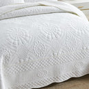 MarCielo 3-Piece 100% Cotton Oversized Bedspread Lightweight Quilt Coverlet Embroidery Farmhouse Bedding (Tf Bright White, Oversized King (118"x106")) by CozyNest Decor
