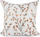 YOUR SMILE Classical Embroidery Jacquard Orange Square Decorative Throw Pillow Case Cushion Cover 18x18 inch by CozyNest Decor